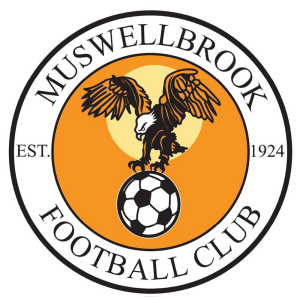 Muswellbrook Football Club logo with eagle standing on a soccer ball